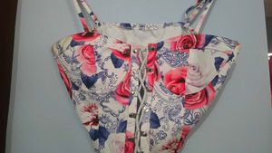 Floral Print Corset Top