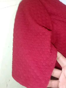 Red Cropped Blouse