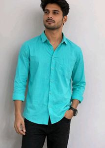 Stylish Teal Long Sleeve Shirt