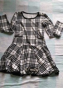 Chic Plaid Long Sleeve Dress