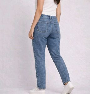 Blue Wash Straight Leg Jeans