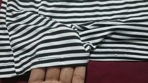 Striped Cold Shoulder Bell Sleeve Top