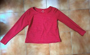 Red Striped Long Sleeve Top