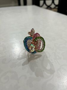 Apple Sparkling Crystal Hair Claw Clip