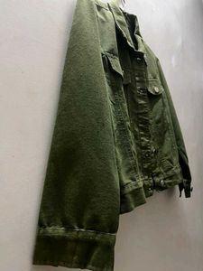 Olive Green Denim Jacket