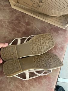 Elegant Beige Braided Strappy Sandals