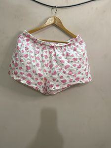 Cute Heart Print Pajama Shorts