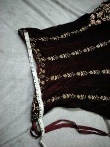 beautiful Coffee Brown velvet lehanga