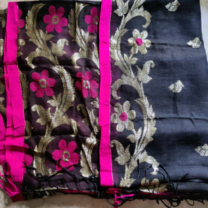 New pure linen banarasi With Running Bp