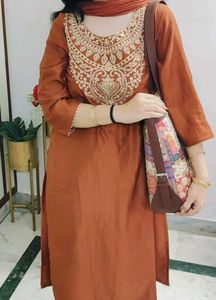 Beautiful Mustered Kurta Set