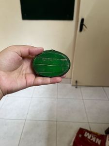 Vintage Green Carved Trinket Box