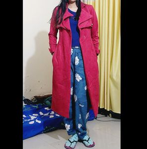 Gorgeous Red Suede Party Coat