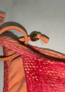 Orange Lace Bikini Bottom