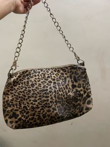 Leopard Print Chain Bag