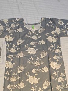 Floral Print Kurta Pant Set