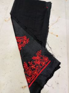 black partywear heavy embroidery saree