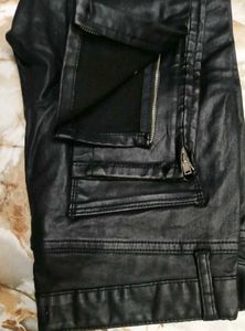 Black Faux Leather Pants