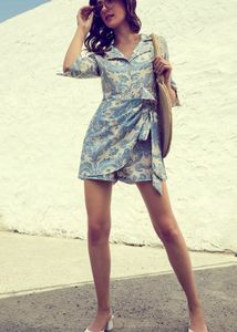 Boho Print Wrap Romper