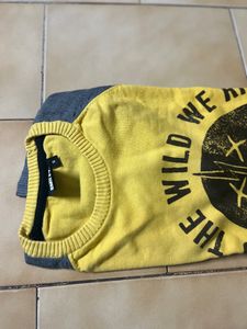 Yellow Smiley World Sweater