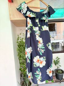 Floral Off-Shoulder Wrap Dress