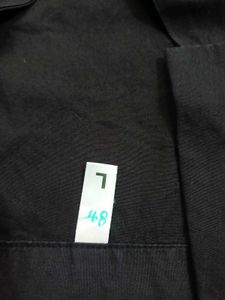 Embroidered Black V-Neck Top