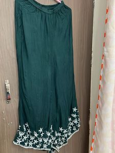 100% cotton chikan work full flare 2pc set
