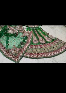 Exquisite Emerald Green Bridal Lehenga