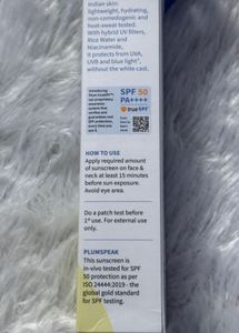 Plum Rice Water &amp; Niacinamide Hybrid Sunscreen SPF