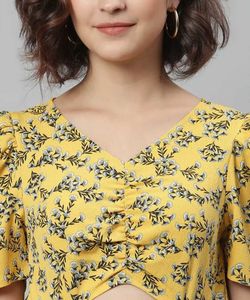 Yellow Floral Print Jumpsuit ❣️❣️