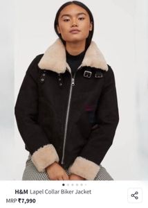 H&amp;M  Suede Biker  jacket