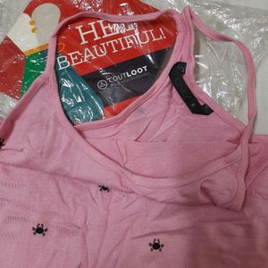 Brand New Only Noodle Strap Top with crab print