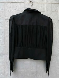 New with tag Korean Premium Chic Black Puff Sleeve