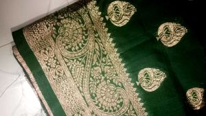 Emerald Green Banarasi Silk Saree