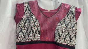 New Like Anarkali Model Maroon Top
