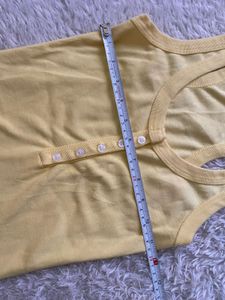 Butter Yellow Henley Tank Top