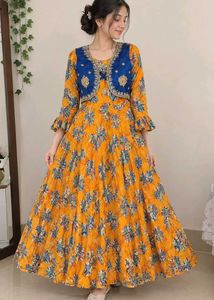 Beautiful Yellow Ethnic Gown