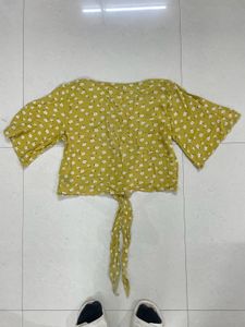 Floral Tie-Front Top