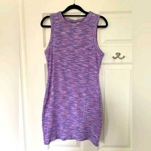 Purple Heather Knit Mini Dress