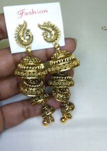 Long Jhumka Earrings