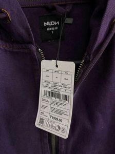 NUON (WESTSIDE) PURPLE DENIM HOODIE JACKET