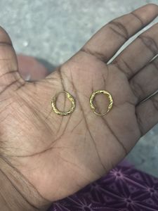 Classic Gold Textured Hoop Earrings