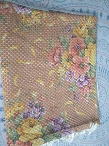 Silk Floral Print single bed bedsheet
