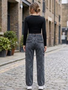 ⚡Stylish Acid Wash Cargo Jeans