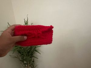 Handmade Red Crochet Clutch