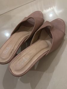 Chic Pink Slip-On Wedge Heels