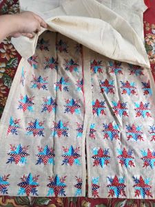 Embroidered Katha Stitch Pure cotton kurta♥️💙