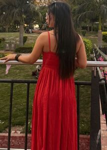 Vibrant Red Maxi Dress