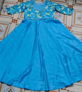 Stunning Blue Floral Ethnic Gown
