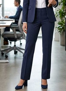 Dark navy blue Pinstripe Trousers
