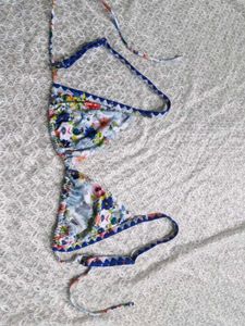 Floral Halter Neck Bikini Top